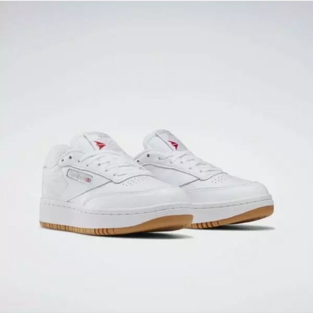 NWOT Reebok Club C Double White Gum Womens Sneakers